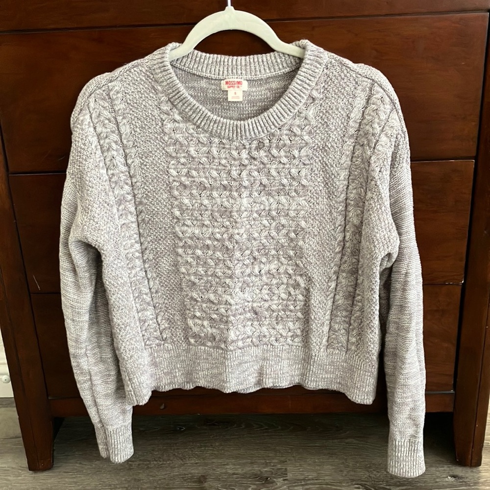 MOSSIMO SUPPLY CO GRAY TEXTURED  WOMEN’S  TOP SWEATER SIZE S